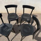 Set de 4 chaises bistrot noires