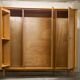 Scandinavian wardrobe 1960 honey color 4 doors L 205 cm