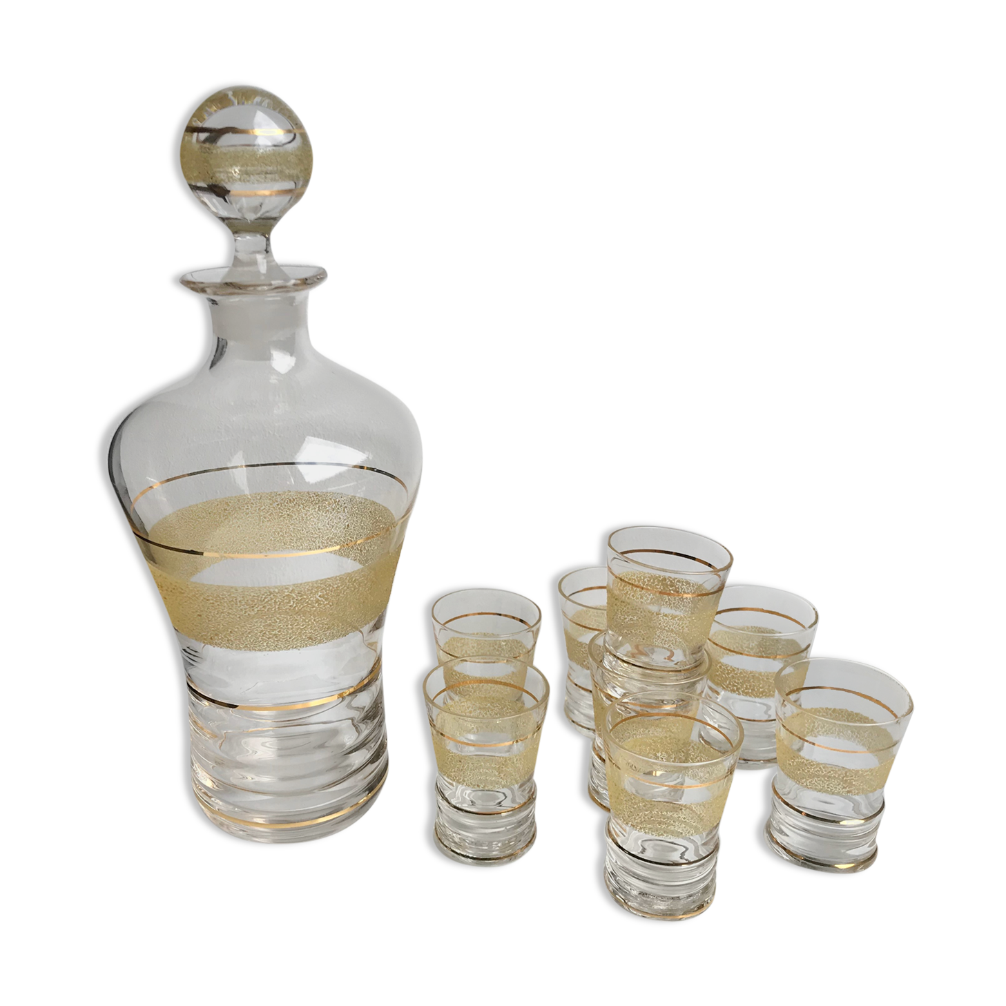 Yellow and golden granite liquor service 50s-60s