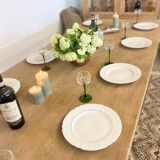 Large renovated solid oak farmhouse table