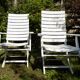 Chaises de jardin en bois années 80 Herlag