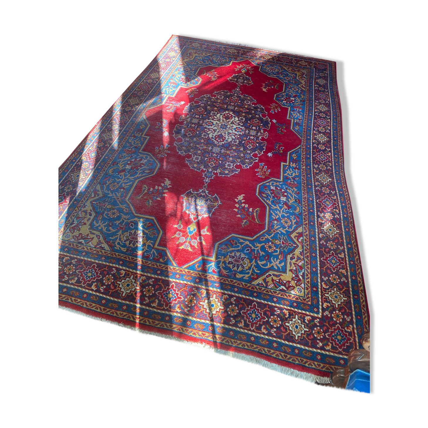 Tapis moud fait main, laine 198x330 cm
