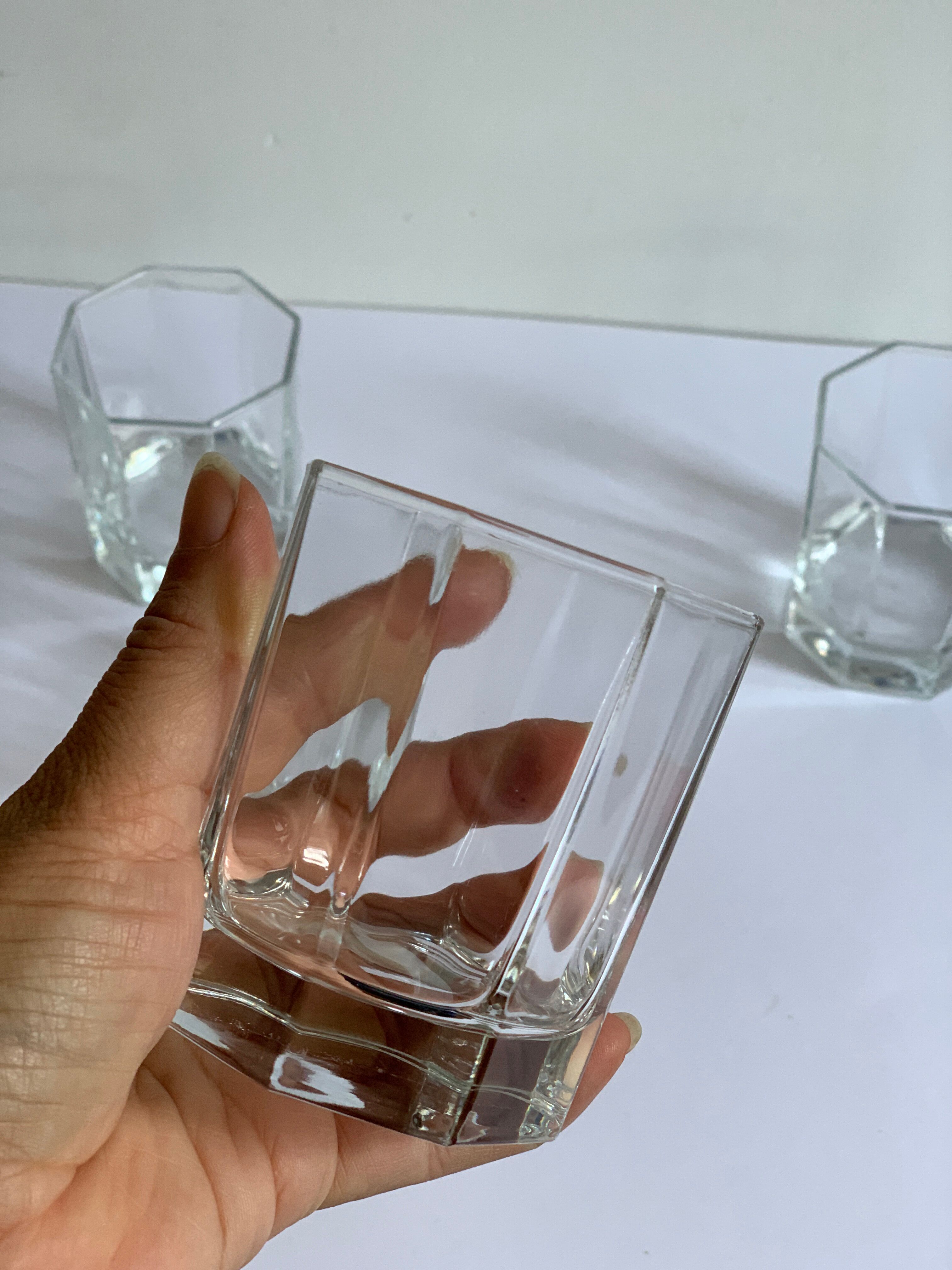 4 vintage octime glasses