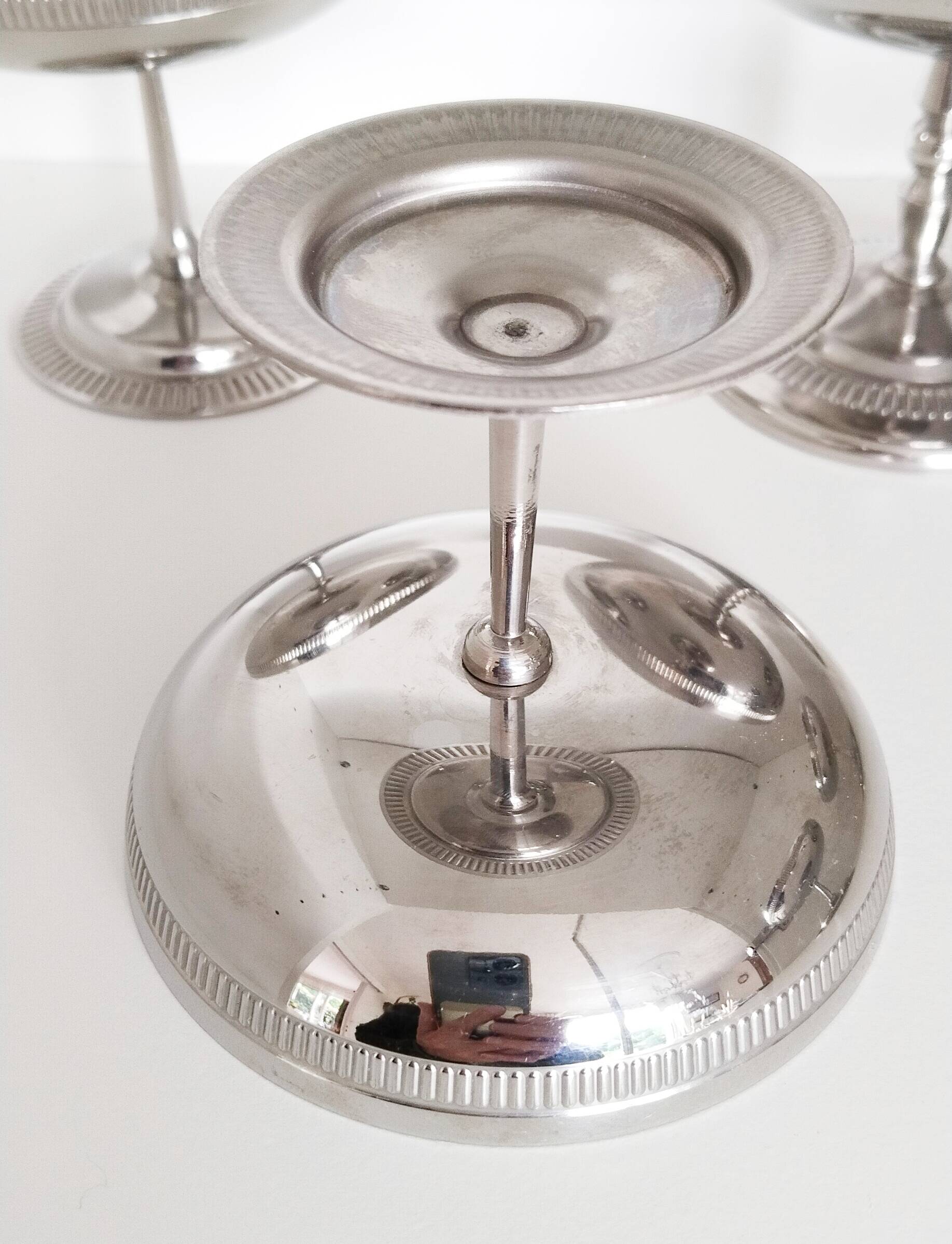 Ice cream or sorbet cups, set of 5, in 18/10 stainless steel (ref 18)