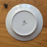 7 yellow and white dessert plates