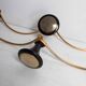 Pair of coat racks 3 hooks 1960 brass and plastic
