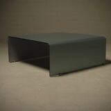 Italian modern etched glass coffee table 1980s