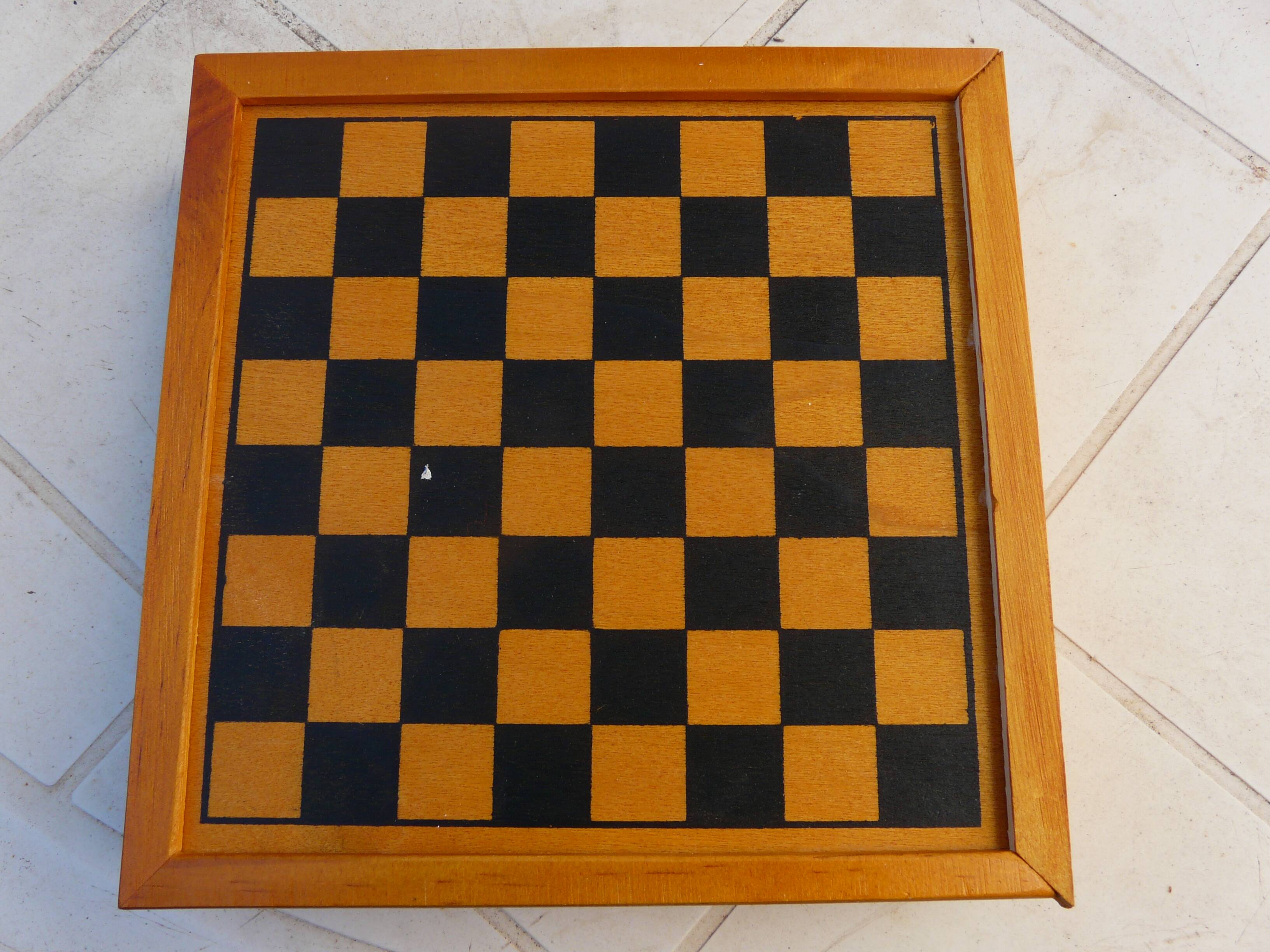 wooden games box: chess - little horses - dominoes - cards