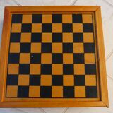 wooden games box: chess - little horses - dominoes - cards