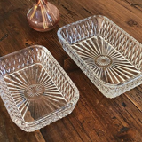 Paire de ramequins en verre ciselé « made in France »