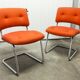 Paire de chaises Strafor Steelcase orange 70