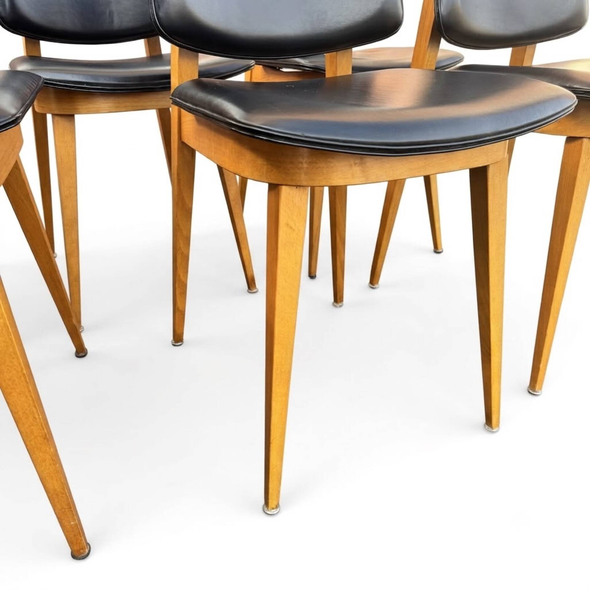 Lot de 6 chaises scandinaves Années 60