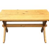 Vintage dining table pinewood 1960 minimalist dining table