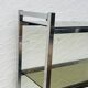 Vintage Italian design shelf in chrome and smoked glass from the 1970s.