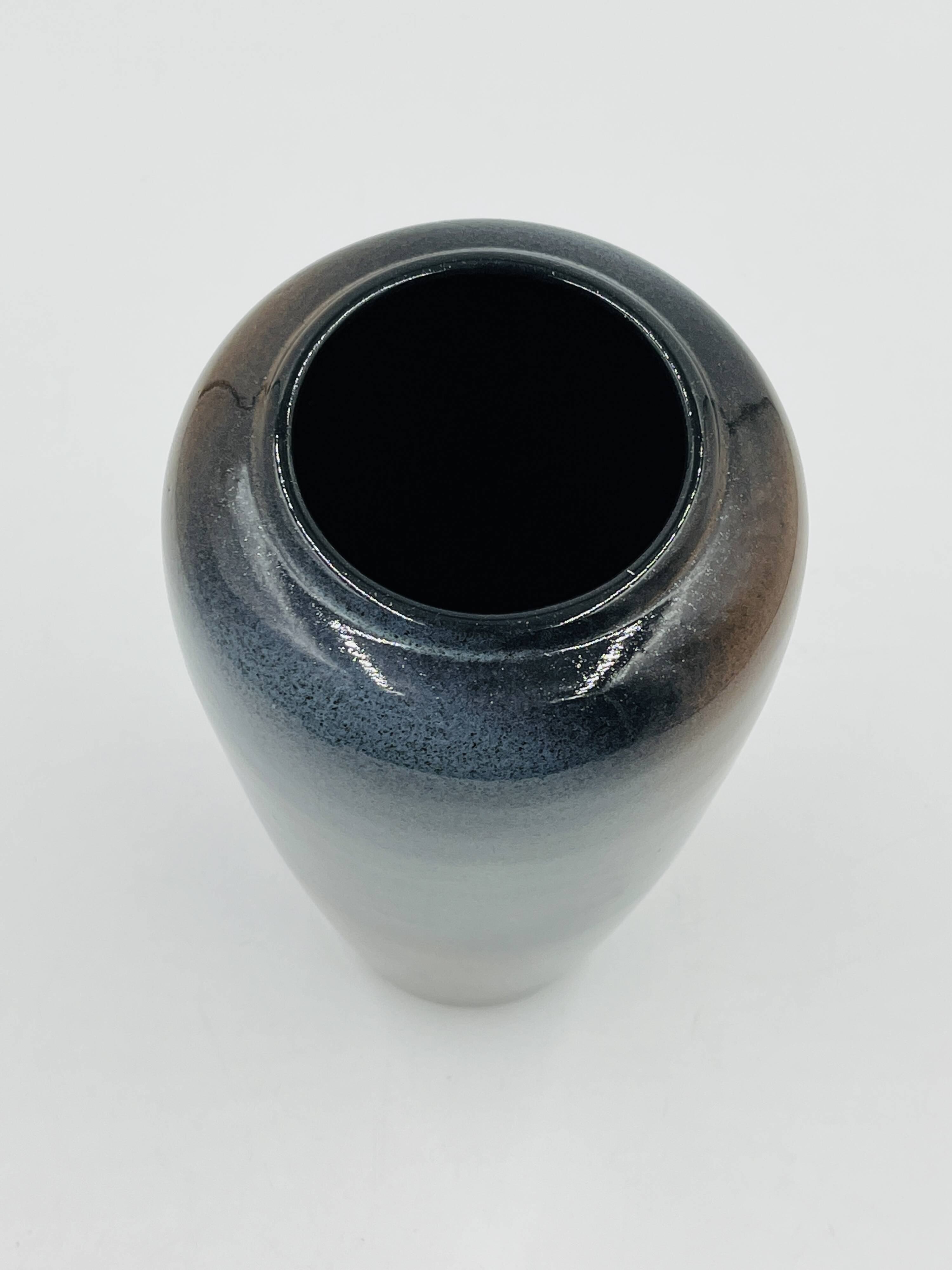 Gradient grey-blue modernist vase