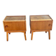 Set of 2 Danish oak bedside tables, 1940s