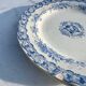 2 Antique Earthenware Plates (Blue Decor)