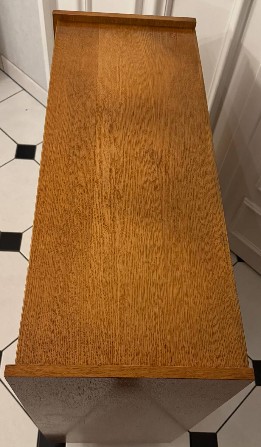 Vintage shoe cabinet with compass legs