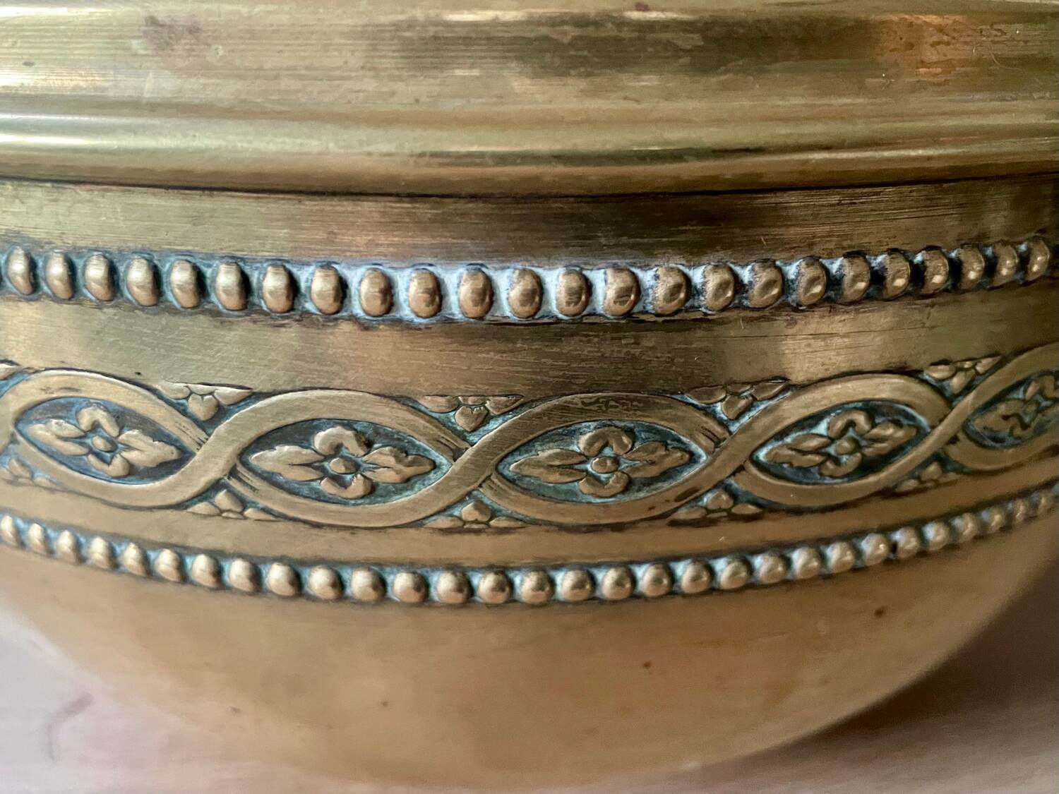 Brass flowerpot 28cm