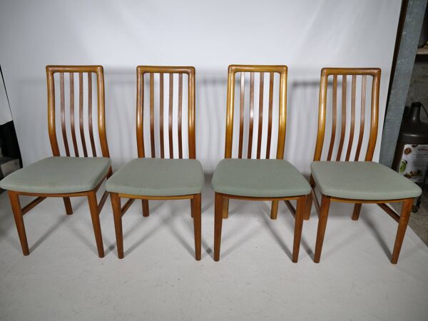 Chaises de salle à manger en teck de design danois Kai Kristiansen, lot de 4