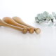 Set of 3 vintage juggling pins, beech wood, vintage