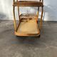Rattan dessert table with removable tray