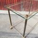 Brass and glass coffee table
