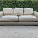 Roche Bobois 3-seater sofa in beige leather
