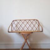 Rattan wall shelf