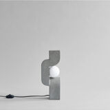 Lampe de table, lampe à poser, modèle Mini - Gris foncé, en céramique, œuvre contemporaine.