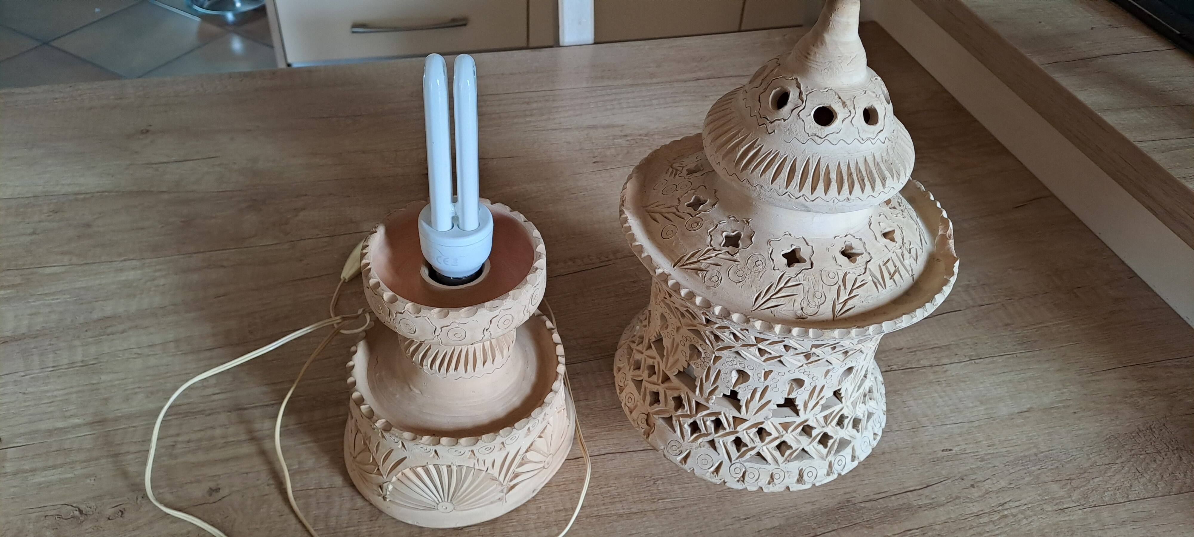 terracotta lamp