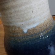 Handcrafted stoneware vase signed Eric Pepin