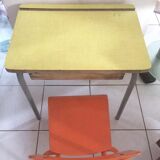 Schoolboy formica desk and Chair