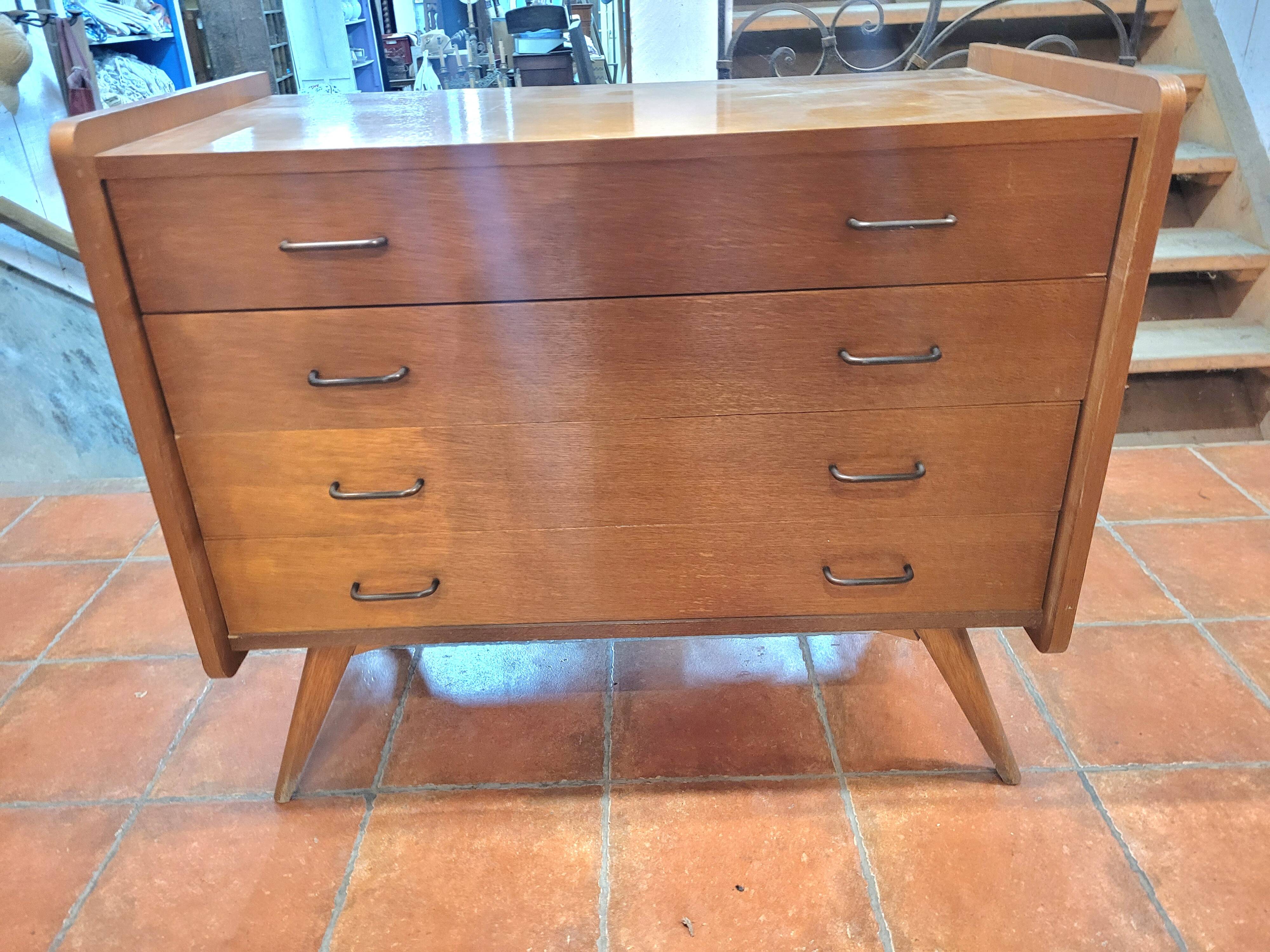 Vintage oak chest of drawers from the 60s