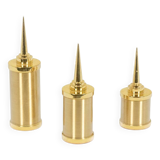 Set of 3 candlesticks in gilded brass. Work of art craftsman.