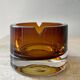 Vintage amber glass ashtray or pocket