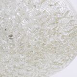 Round textured glass ceiling light J. T. Kalmar mid-century, Austria, 1960s