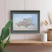 Map of Pyrénées-Orientales, 1889. Authentic Vintage.