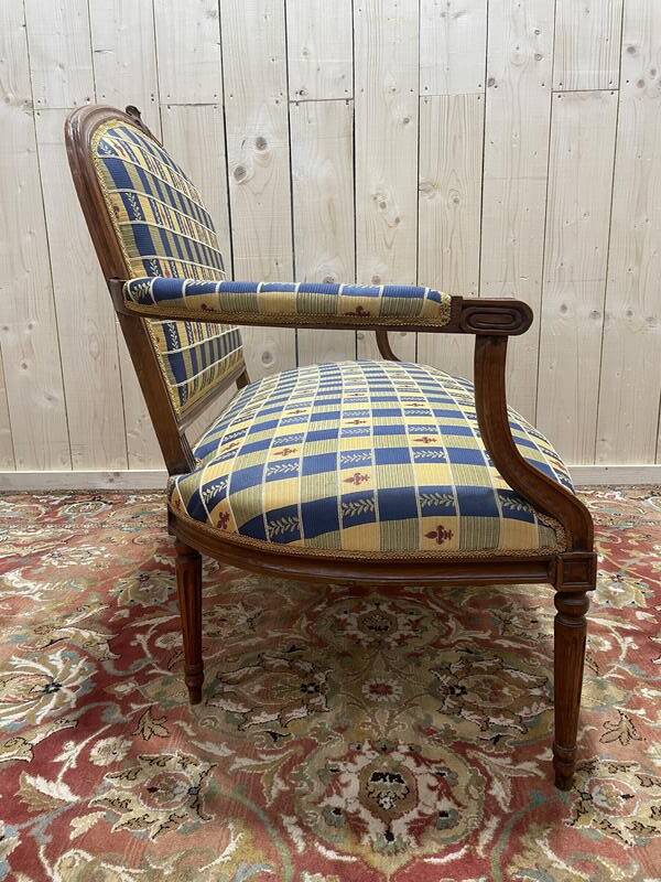 Canapé - Banquette de style Louis XVI tissu LYS