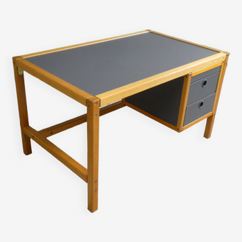 Bureau en orme Formes Nouvelles, 1980