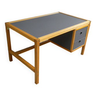 Formes Nouvelles elm desk, 1980