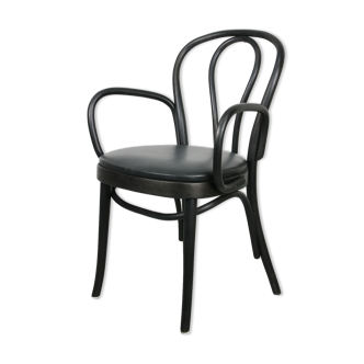 Fauteuil en cuir noir