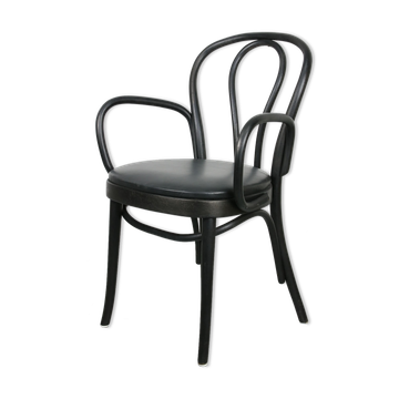 Fauteuil en cuir noir
