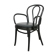 Black bentwood leather armchair