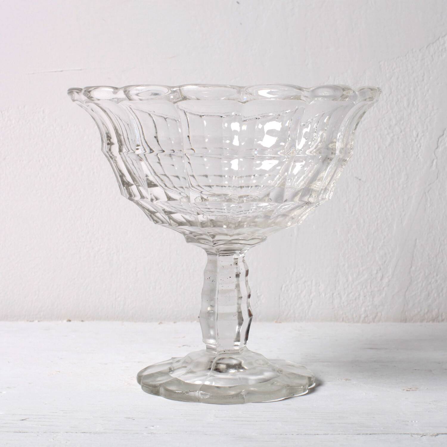 Rare Vintage Glass Pedestal Bowl: Rudolf Schröter Inwald Lord Design / 1935