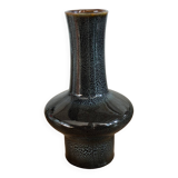 Mirostowice vase from the 60s / black ceramic design art deco