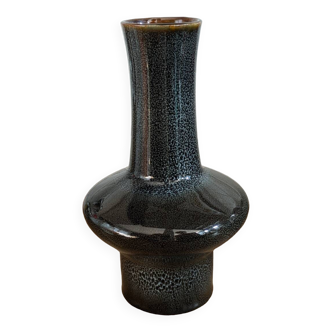Vase mirostowice années 60 / design céramique noire art déco