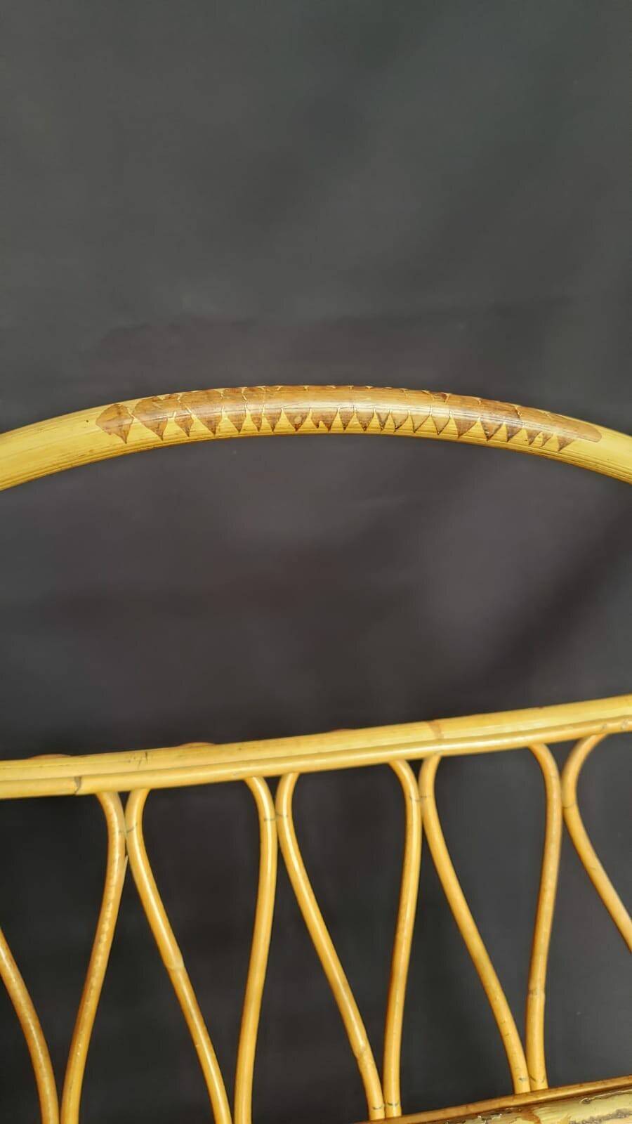 Vintage rattan magazine rack