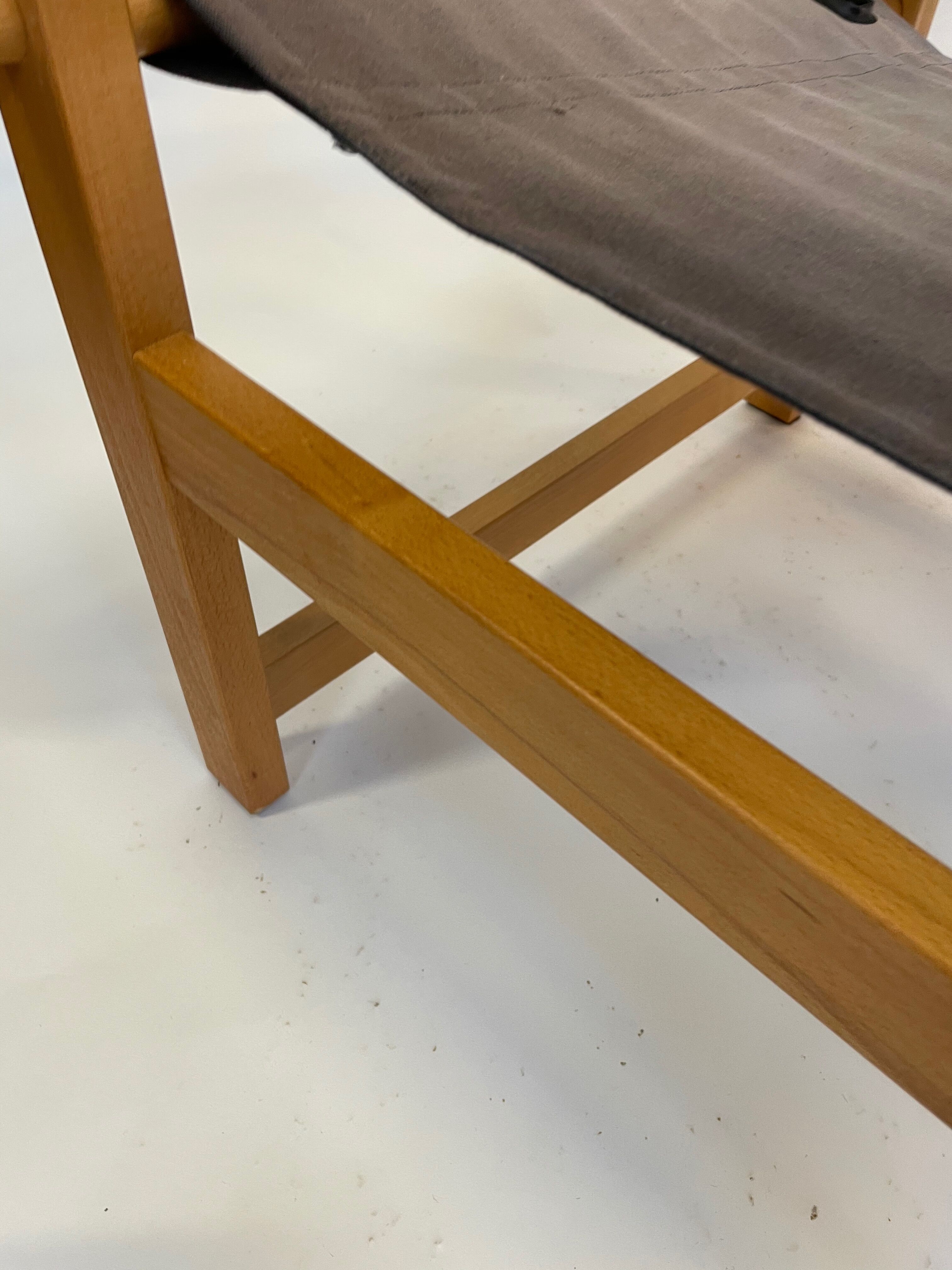 Vintage Safari Chair 1980s Hyllinge Møbler Denmark