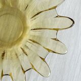 Vide-poche en verre soufflé translucide jaune